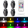 2/4/6pcs Wireless Led Lights With Remote, Anti-Collision Light 8 Colors Usb Charging High Brightness Led Lights For Cars Drone Aircraft Motorcycle Bike