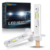 2Pcs 12000LM H1 LED Headlight Bulb H1 LED Canbus H1 LED Fog Light Fanless Wireless Mini Size Auto Lamp 12V 6000K White