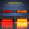 Nilight TL-14 10PCS 3.8” 6 Amber Indicator Rear Side Truck Trailer RV Cab Boat Bus Lorry LED Marker Clearance Light, 2 Years Warranty