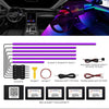 Acrylic Interior Car LED Strip Light with Wireless APP, RGB 10 in 1 with 175 inches 593 LEDs Fiber Optic Ambient Lighting Kits, 16 Million Colors Sound Active Function Car Neon Lights