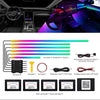 Acrylic Interior Car LED Strip Light with Wireless APP, RGB 10 in 1 with 175 inches 593 LEDs Fiber Optic Ambient Lighting Kits, 16 Million Colors Sound Active Function Car Neon Lights