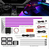 Acrylic Interior Car LED Strip Light with Wireless APP, RGB 10 in 1 with 175 inches 593 LEDs Fiber Optic Ambient Lighting Kits, 16 Million Colors Sound Active Function Car Neon Lights