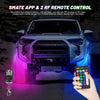 16 Pods RGB LED Rock Lights for Trucks Jeep Pickup Golf Cart Offroad RV UTV ATV SUV, Waterproof Multicolor Underglow Kit for Cars with APP Music Mode, Vehicle Underbody Light Underneath Accent 12-18V