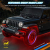 16 Pods RGB LED Rock Lights for Trucks Jeep Pickup Golf Cart Offroad RV UTV ATV SUV, Waterproof Multicolor Underglow Kit for Cars with APP Music Mode, Vehicle Underbody Light Underneath Accent 12-18V