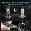 12V H7 LED Headlight Bulb Mini Wireless 60W for Car Headlamp Auto Diode Lamps H7 Turbo Led Automobile 20000LM 6500K CSP