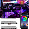 LivTee Underglow Kit for Car, Under Glow Lights with App Control, RGB LED Lights with Music Mode and DIY Mode, 2 Lines Design with 213 flow Modes for Cars SUVs Trucks, Car Accessories for Men Women