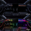 Acrylic Interior Car LED Strip Light with Wireless APP, RGB 10 in 1 with 175 inches 593 LEDs Fiber Optic Ambient Lighting Kits, 16 Million Colors Sound Active Function Car Neon Lights