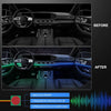 Acrylic Interior Car LED Strip Light with Wireless APP, RGB 10 in 1 with 175 inches 593 LEDs Fiber Optic Ambient Lighting Kits, 16 Million Colors Sound Active Function Car Neon Lights