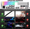 Acrylic Interior Car LED Strip Light with Wireless APP, RGB 10 in 1 with 175 inches 593 LEDs Fiber Optic Ambient Lighting Kits, 16 Million Colors Sound Active Function Car Neon Lights