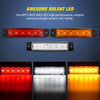 Nilight TL-14 10PCS 3.8” 6 Amber Indicator Rear Side Truck Trailer RV Cab Boat Bus Lorry LED Marker Clearance Light, 2 Years Warranty