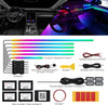 Acrylic Interior Car LED Strip Light with Wireless APP, RGB 10 in 1 with 175 inches 593 LEDs Fiber Optic Ambient Lighting Kits, 16 Million Colors Sound Active Function Car Neon Lights