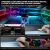 Acrylic Interior Car LED Strip Light with Wireless APP, RGB 10 in 1 with 175 inches 593 LEDs Fiber Optic Ambient Lighting Kits, 16 Million Colors Sound Active Function Car Neon Lights