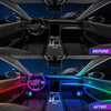 Acrylic Interior Car LED Strip Light with Wireless APP, RGB 10 in 1 with 175 inches 593 LEDs Fiber Optic Ambient Lighting Kits, 16 Million Colors Sound Active Function Car Neon Lights