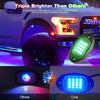 16 Pods RGB LED Rock Lights for Trucks Jeep Pickup Golf Cart Offroad RV UTV ATV SUV, Waterproof Multicolor Underglow Kit for Cars with APP Music Mode, Vehicle Underbody Light Underneath Accent 12-18V