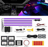 Acrylic Interior Car LED Strip Light with Wireless APP, RGB 10 in 1 with 175 inches 593 LEDs Fiber Optic Ambient Lighting Kits, 16 Million Colors Sound Active Function Car Neon Lights