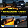 Truck Running Board Lights 2PCS 60 Inch LED Side Maker White Courtesy Light & Sequential Amber Turn Signal Lighting Strips Kit for Trucks Pickup SUV