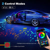 Acrylic Interior Car LED Strip Light with Wireless APP, RGB 10 in 1 with 175 inches 593 LEDs Fiber Optic Ambient Lighting Kits, 16 Million Colors Sound Active Function Car Neon Lights