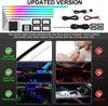 Acrylic Interior Car LED Strip Light with Wireless APP, RGB 10 in 1 with 175 inches 593 LEDs Fiber Optic Ambient Lighting Kits, 16 Million Colors Sound Active Function Car Neon Lights