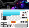 Acrylic Interior Car LED Strip Light with Wireless APP, RGB 10 in 1 with 175 inches 593 LEDs Fiber Optic Ambient Lighting Kits, 16 Million Colors Sound Active Function Car Neon Lights