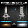 2Pcs H7 LED Headlight Canbus 80W H4 9003HB2 H11 LED Bulb HB3 9005 9006 HB4  LED Car Headlight Bulb Wireless Auto Lamp 12V