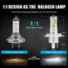 2PCS H4 LED Headlight Bulbs Canbus 9003 HB2 LED Hi/Lo Beam 60W Car Head Lamps 16000LM 6000K 12V Turbo Led Diode Lamp Auto Motor