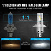 2Pcs H4 9003 LED Canbus HB2 Bulb 1:1 Mini Size LED Head Lamp 80W Car Headlight Bulb Wireless Auto Lamp 12V 20000ML 6000K