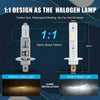 2Pcs 12000LM H1 LED Headlight Bulb H1 LED Canbus H1 LED Fog Light Fanless Wireless Mini Size Auto Lamp 12V 6000K White