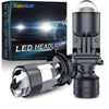 2pcs H4 LED Headlight Projector Auto Lamp Mini Lens LED H4 9003 HIB2 Bulbs Kit 6000K Car Motorcycle Dual Projector Len LED Light